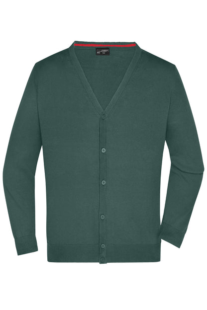 Men´s V-Neck Cardigan - Forest Green