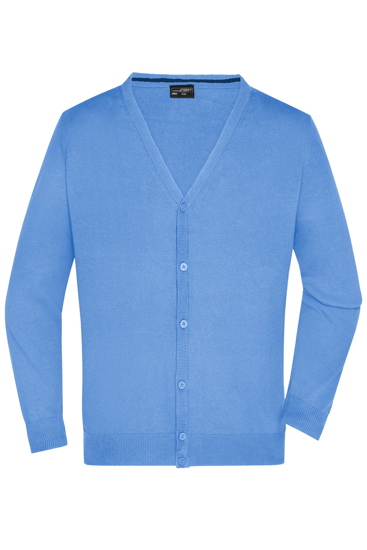 Men´s V-Neck Cardigan - Glacier-blue