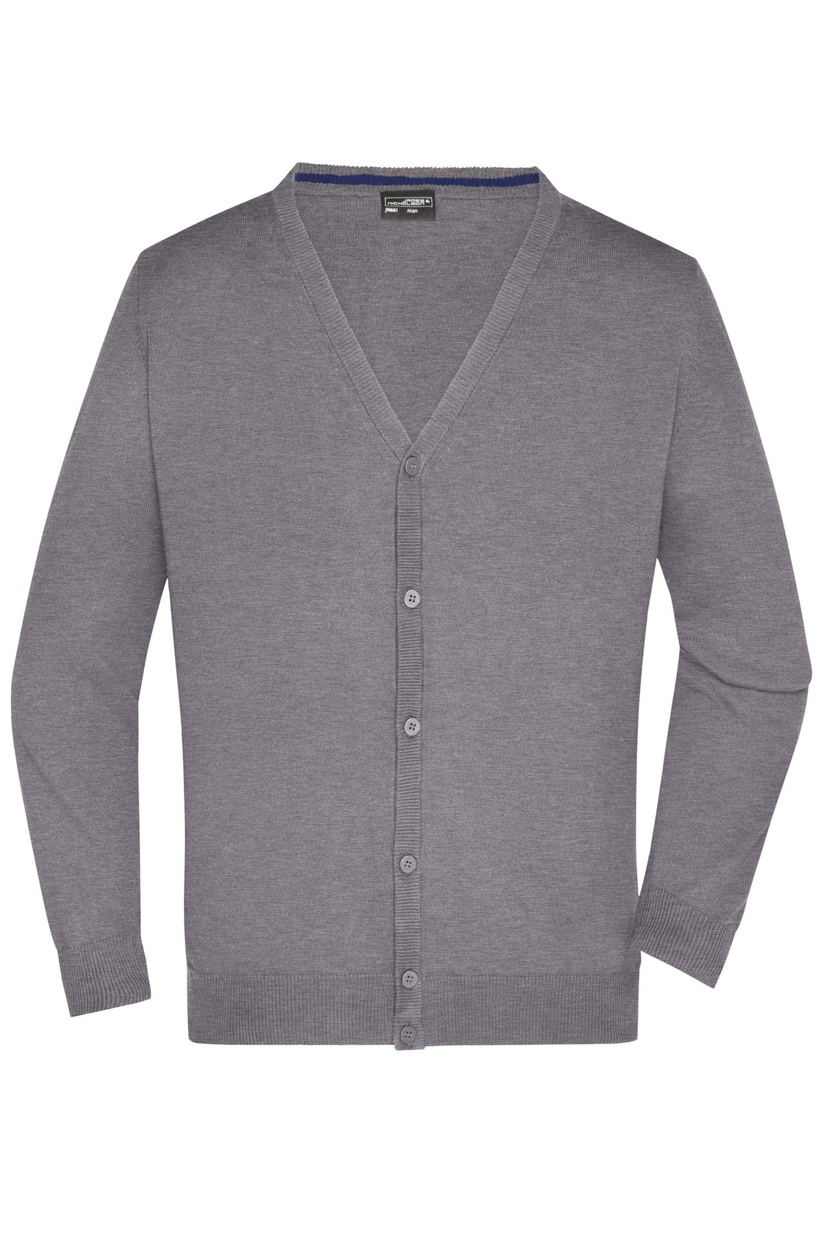 Men´s V-Neck Cardigan - Grey-Heather