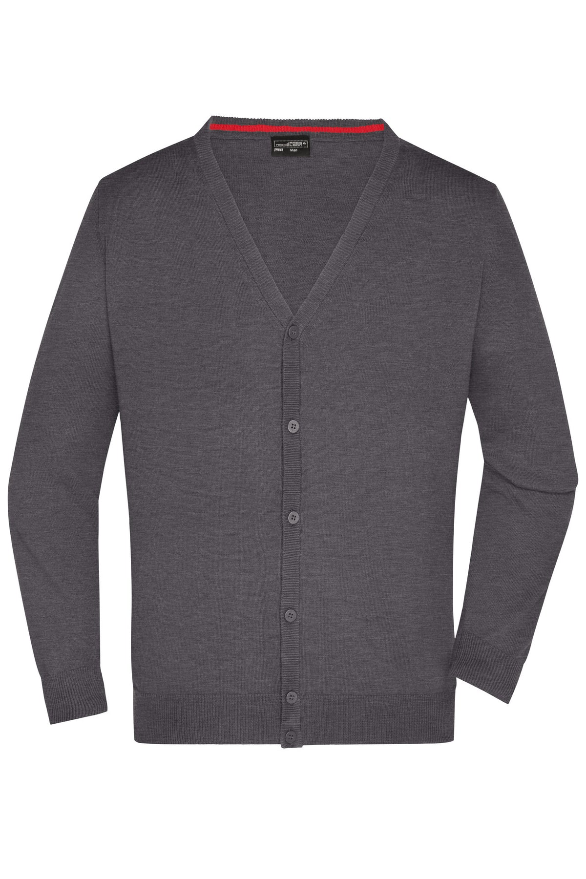 Men´s V-Neck Cardigan - Anthracite Melange