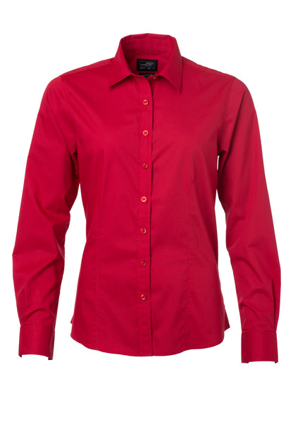 Ladies´ Shirt LSL Poplin - Red