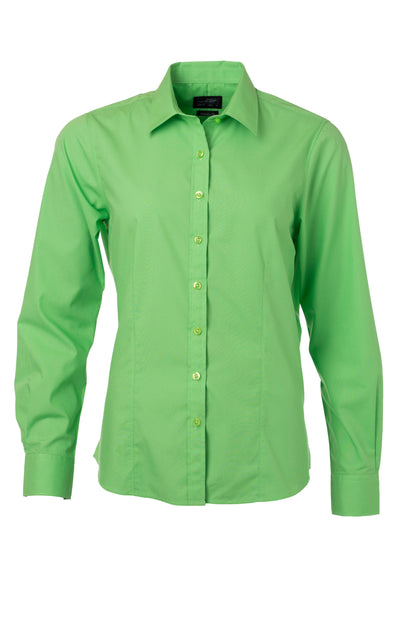Ladies´ Shirt LSL Poplin - Lime-green