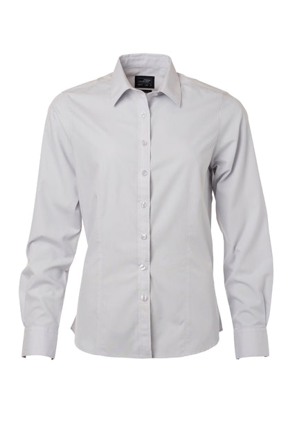 Ladies´ Shirt LSL Poplin - Light-grey