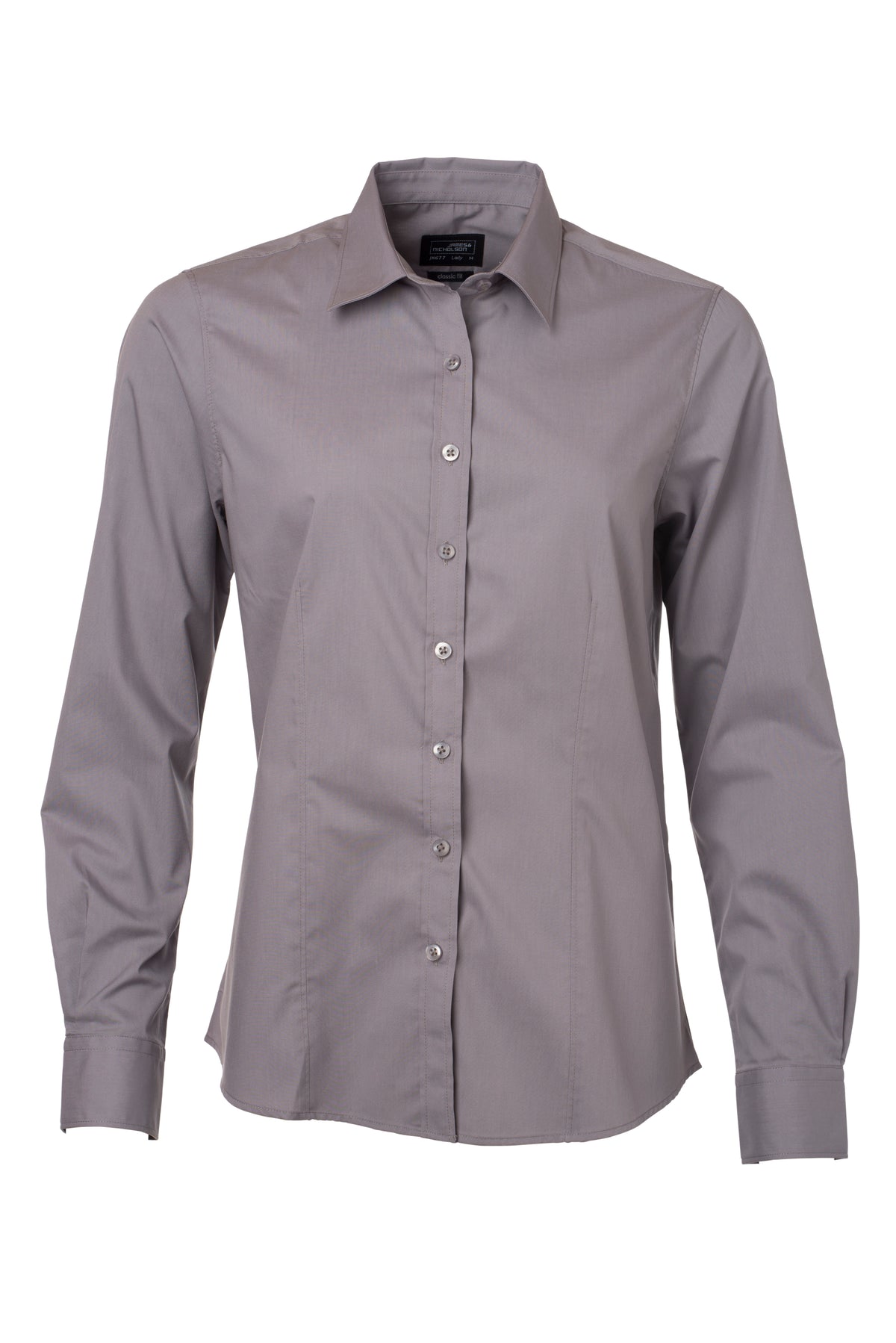 Ladies´ Shirt LSL Poplin - Steel