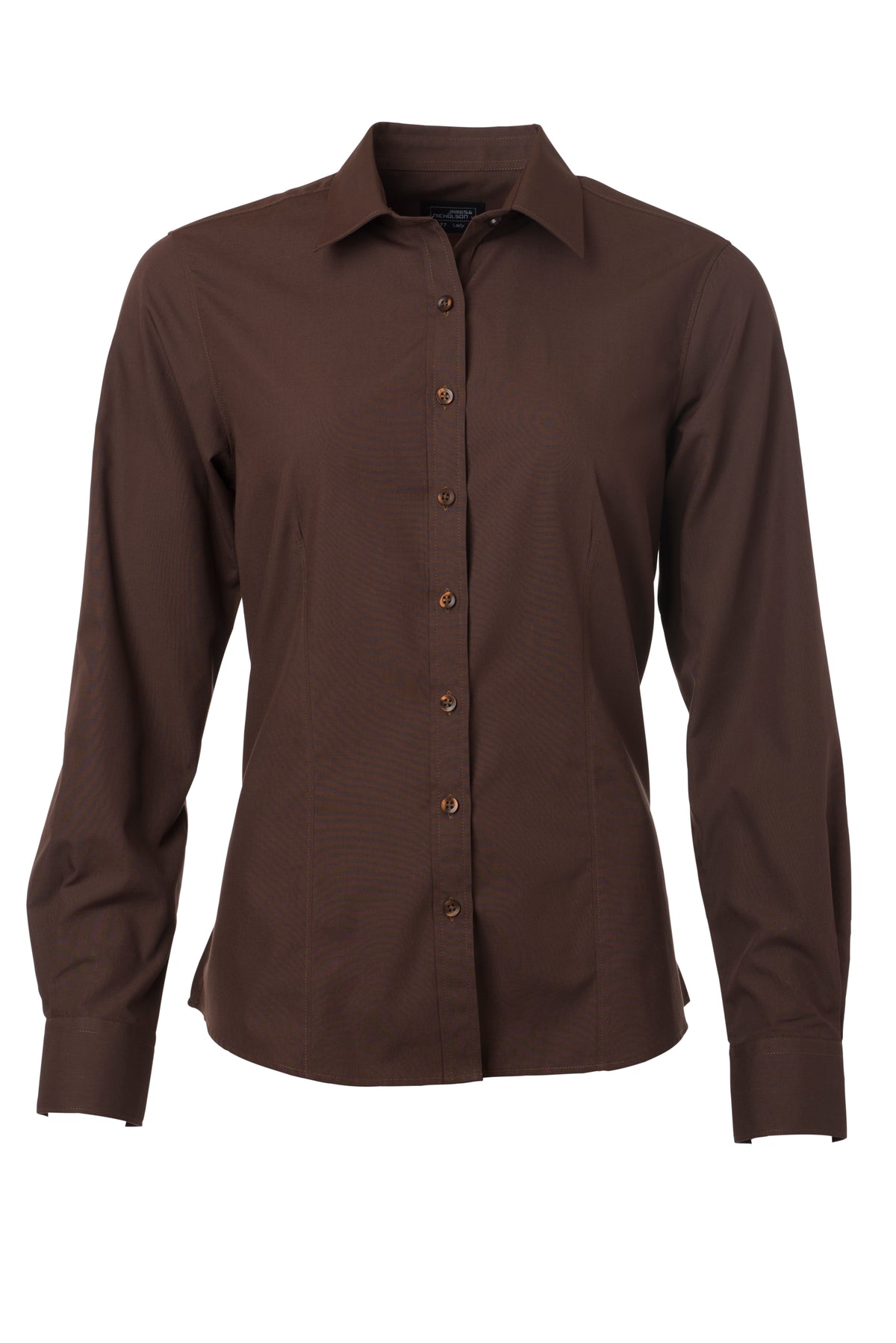 Ladies´ Shirt LSL Poplin - Brown
