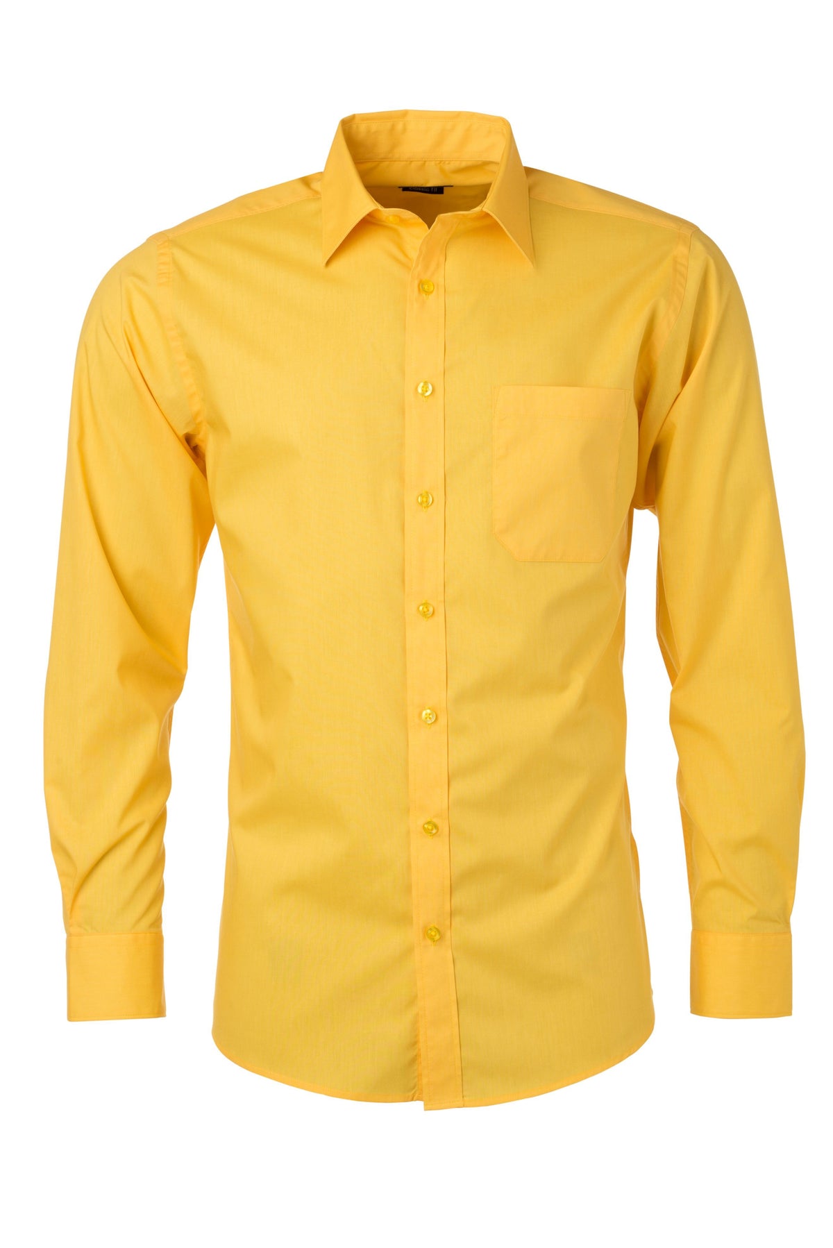 Men´s Shirt LSL Poplin - Yellow