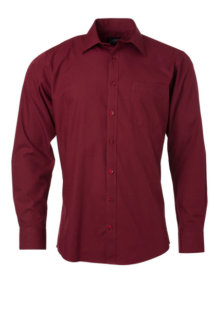 Men´s Shirt LSL Poplin - Wine