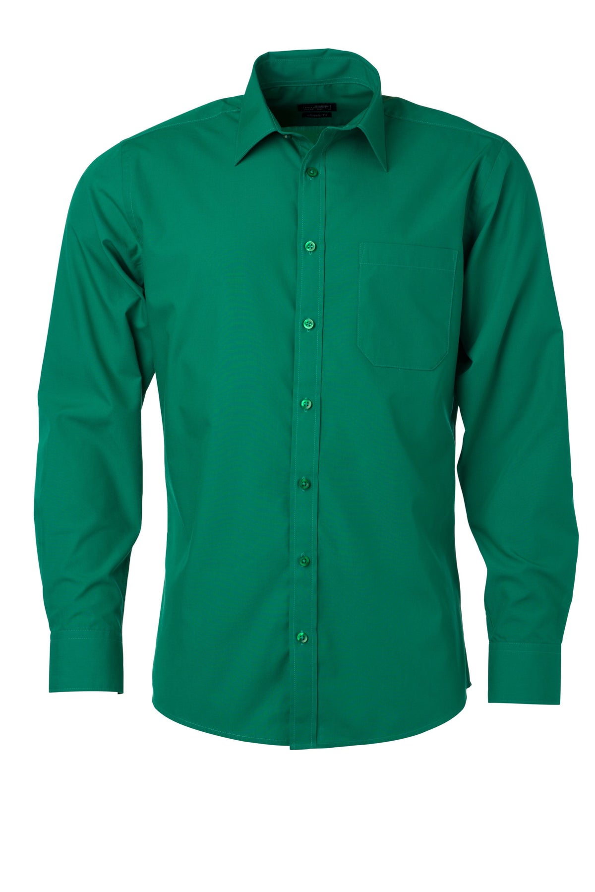 Men´s Shirt LSL Poplin - Irish-Green