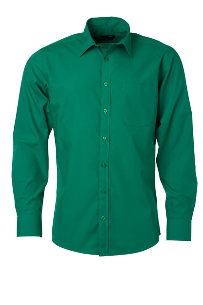 Men´s Shirt LSL Poplin - Irish-Green
