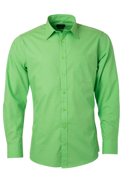 Men´s Shirt LSL Poplin - Lime-green