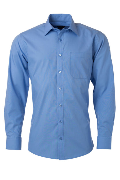 Men´s Shirt LSL Poplin - Aqua