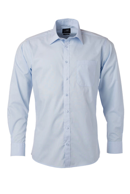 Men´s Shirt LSL Poplin - Light-Blue