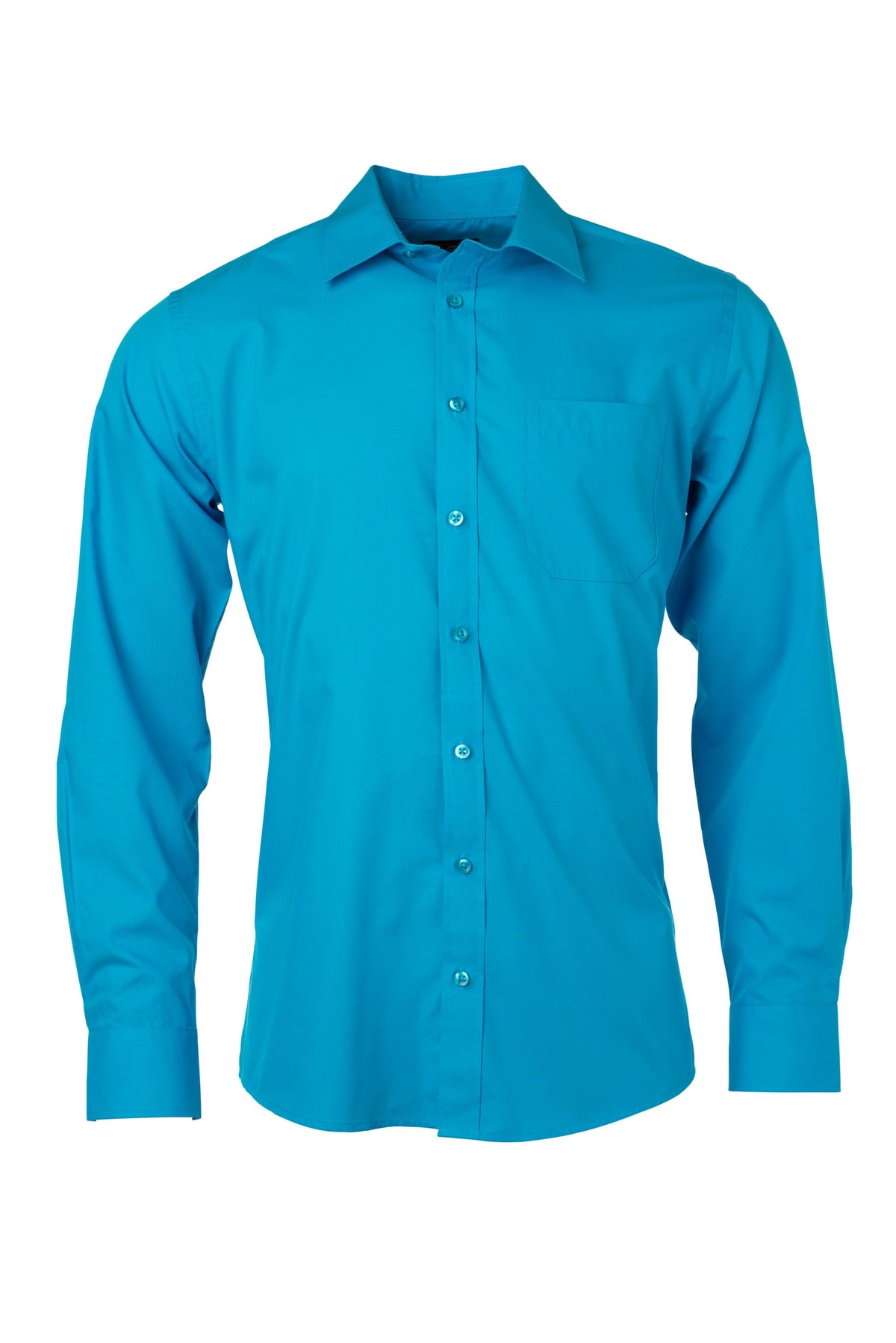 Men´s Shirt LSL Poplin - Turquoise
