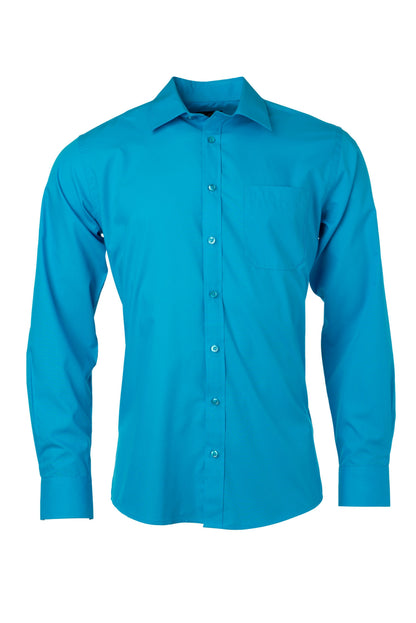 Men´s Shirt LSL Poplin - Turquoise