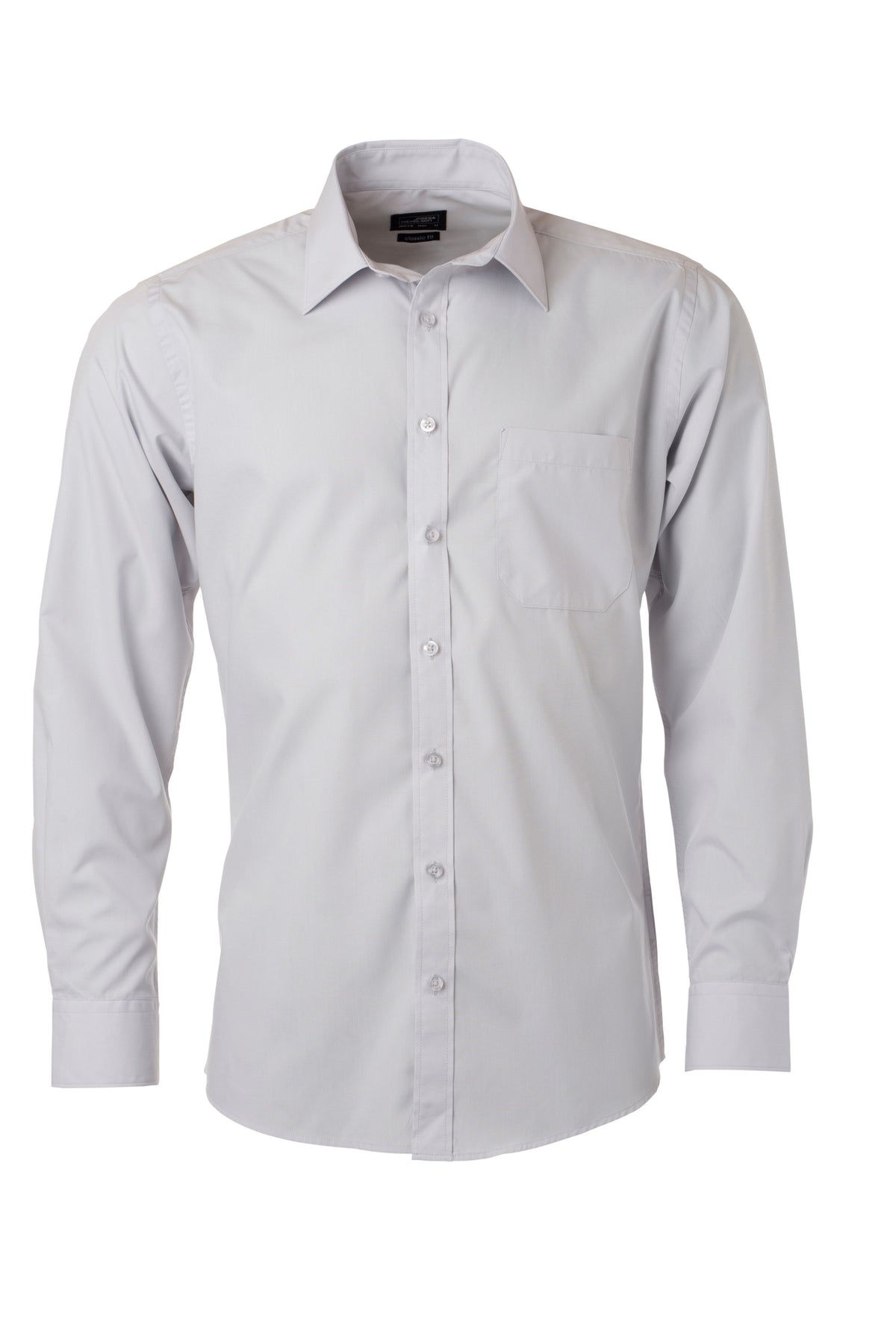 Men´s Shirt LSL Poplin - Light-grey