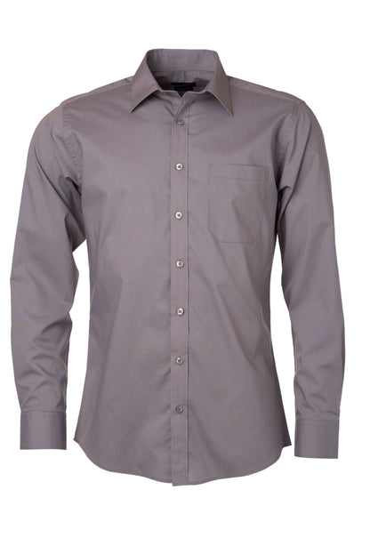 Men´s Shirt LSL Poplin - Steel