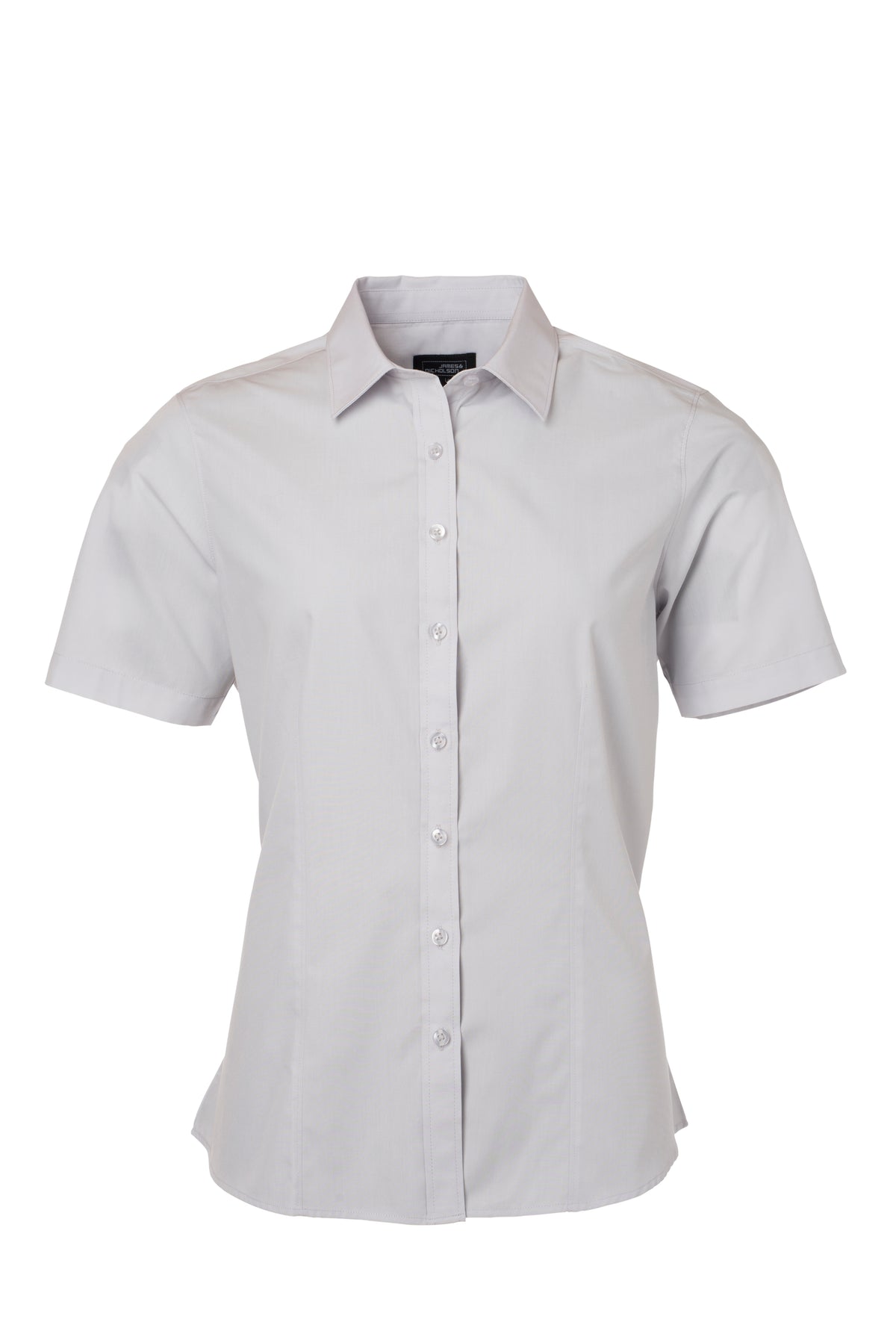 Ladies´ Shirt SSL Poplin - Light-grey