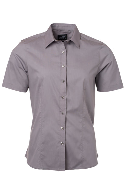 Ladies´ Shirt SSL Poplin - Steel