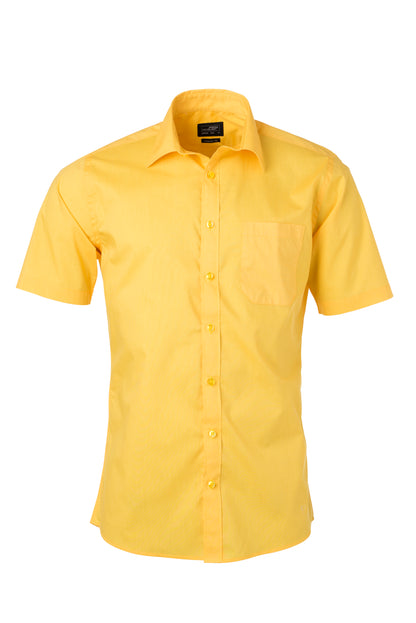 Men´s Shirt SSL Poplin - Yellow