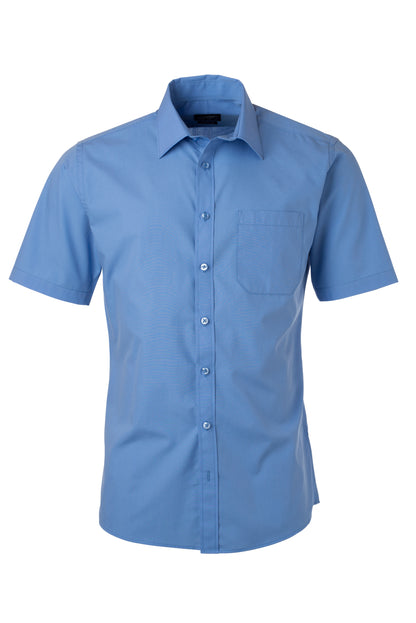 Men´s Shirt SSL Poplin - Aqua