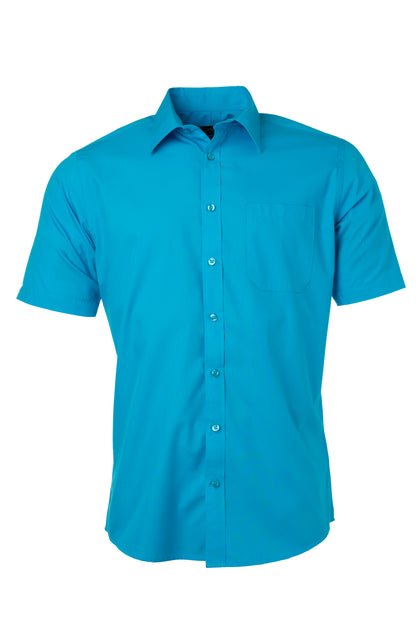 Men´s Shirt SSL Poplin - Turquoise