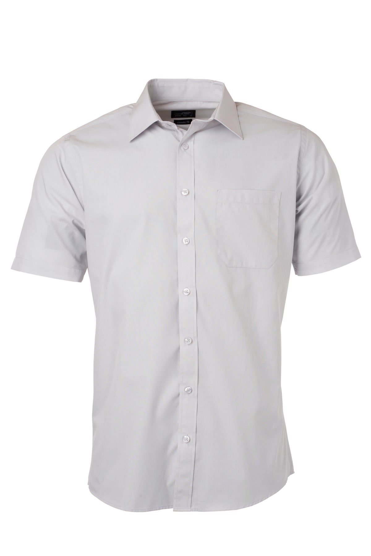 Men´s Shirt SSL Poplin - Light-grey