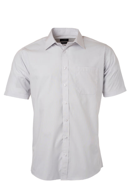 Men´s Shirt SSL Poplin - Light-grey