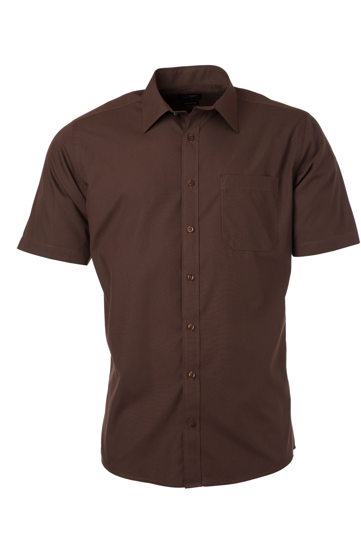 Men´s Shirt SSL Poplin - Brown