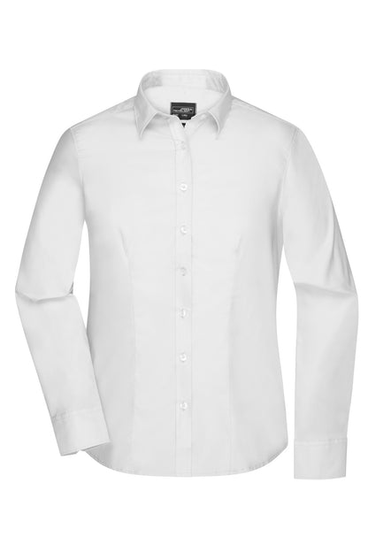 Ladies´ Shirt LSL Micro-Twill - White