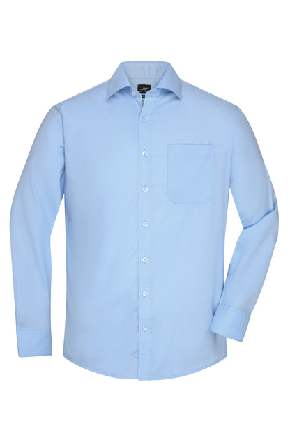 Men´s Shirt LSL Micro-Twill - Light-Blue