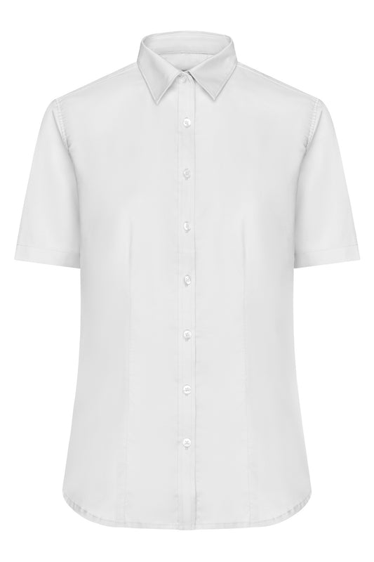 Ladies´ Shirt SSL Micro-Twill - White
