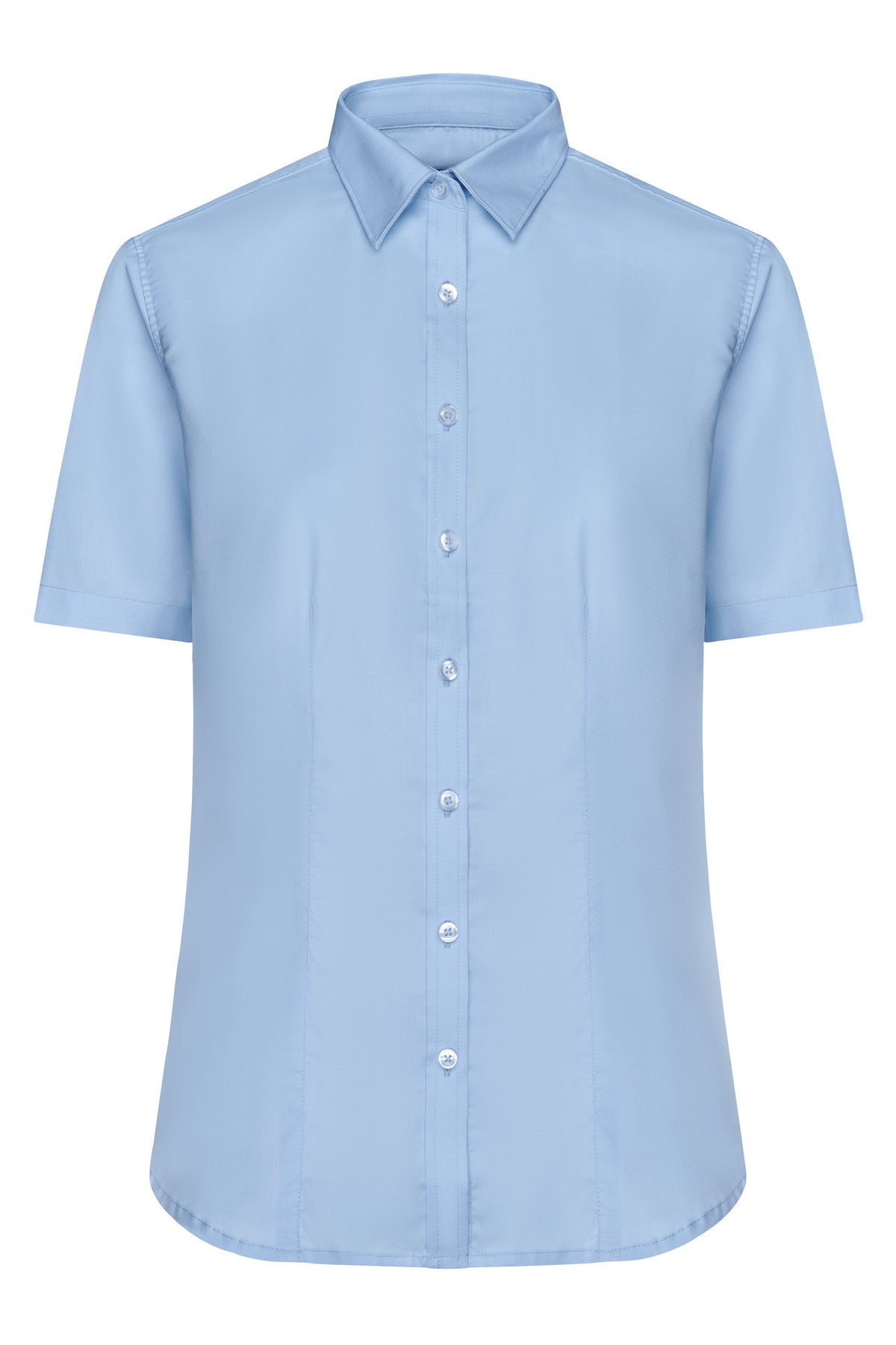 Ladies´ Shirt SSL Micro-Twill - Light-Blue