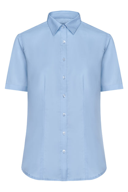 Ladies´ Shirt SSL Micro-Twill - Light-Blue