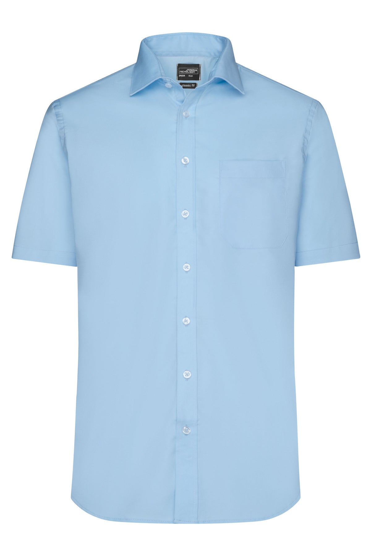 Men´s Shirt SSL Micro-Twill - Light-Blue