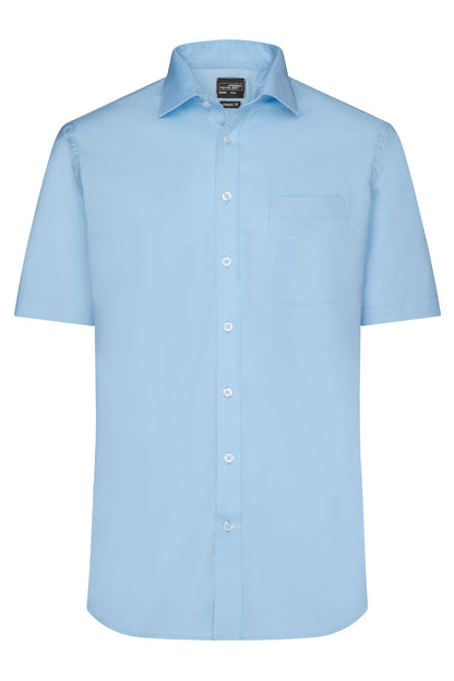 Men´s Shirt SSL Micro-Twill - Light-Blue