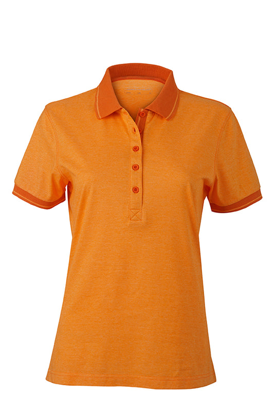 Ladies´ Heather Polo - Orange-melange/Dark-orange