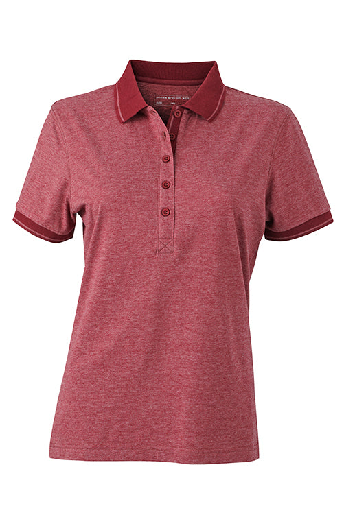 Ladies´ Heather Polo - Wine-melang/Wine