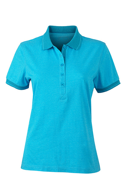 Ladies´ Heather Polo - Turqouise-melange/Turqouise