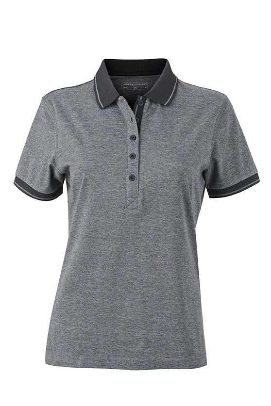 Ladies´ Heather Polo - Black-melange/Black