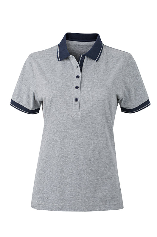 Ladies´ Heather Polo - Grey Heather/Navy