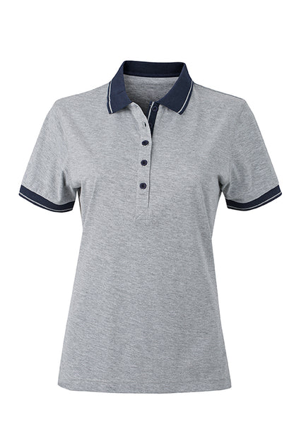 Ladies´ Heather Polo - Grey Heather/Navy