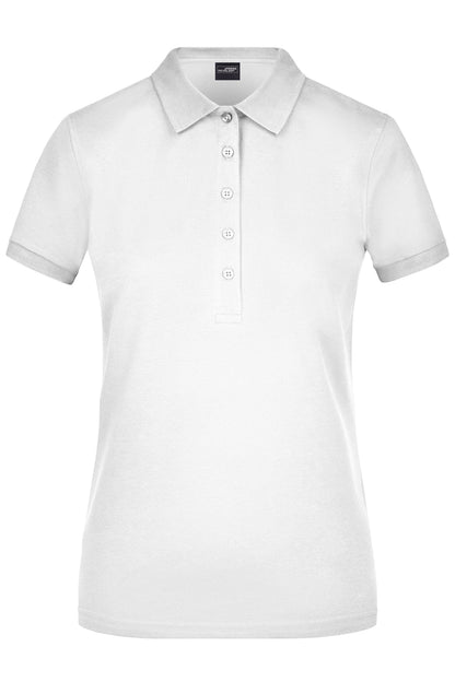 Ladies´ Elastic Polo Piqué - White