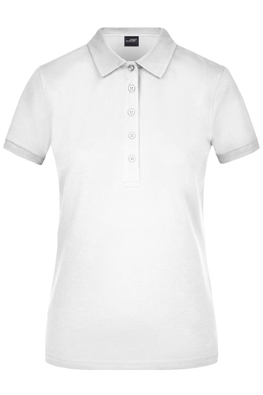 Ladies´ Elastic Polo Piqué - White