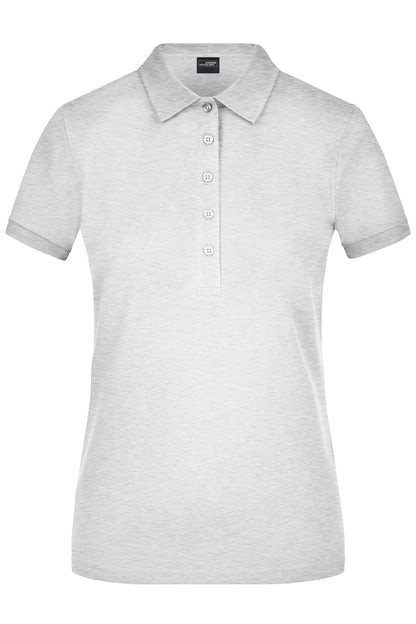 Ladies´ Elastic Polo Piqué - Grey-Heather