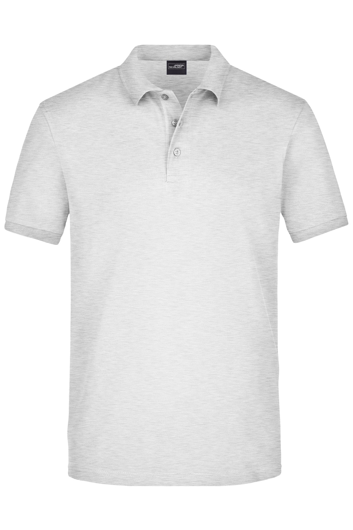 Men´s Elastic Polo Piqué - Grey-Heather