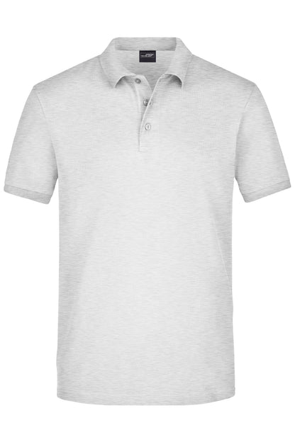 Men´s Elastic Polo Piqué - Grey-Heather