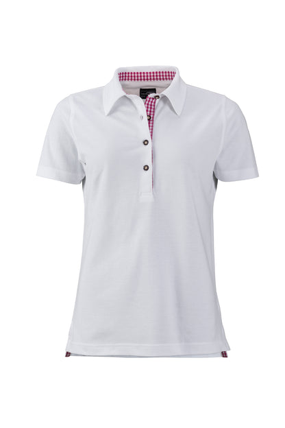 Ladies’ Traditional Polo - White/Purple-White