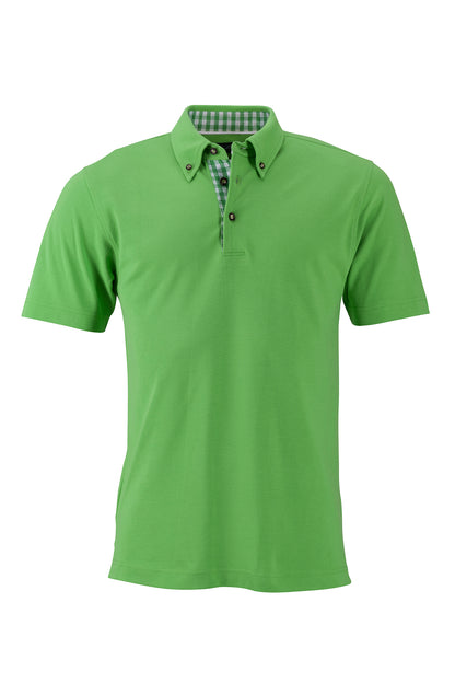 Men’s Traditional Polo - Lilmegreen/Limegreen-White