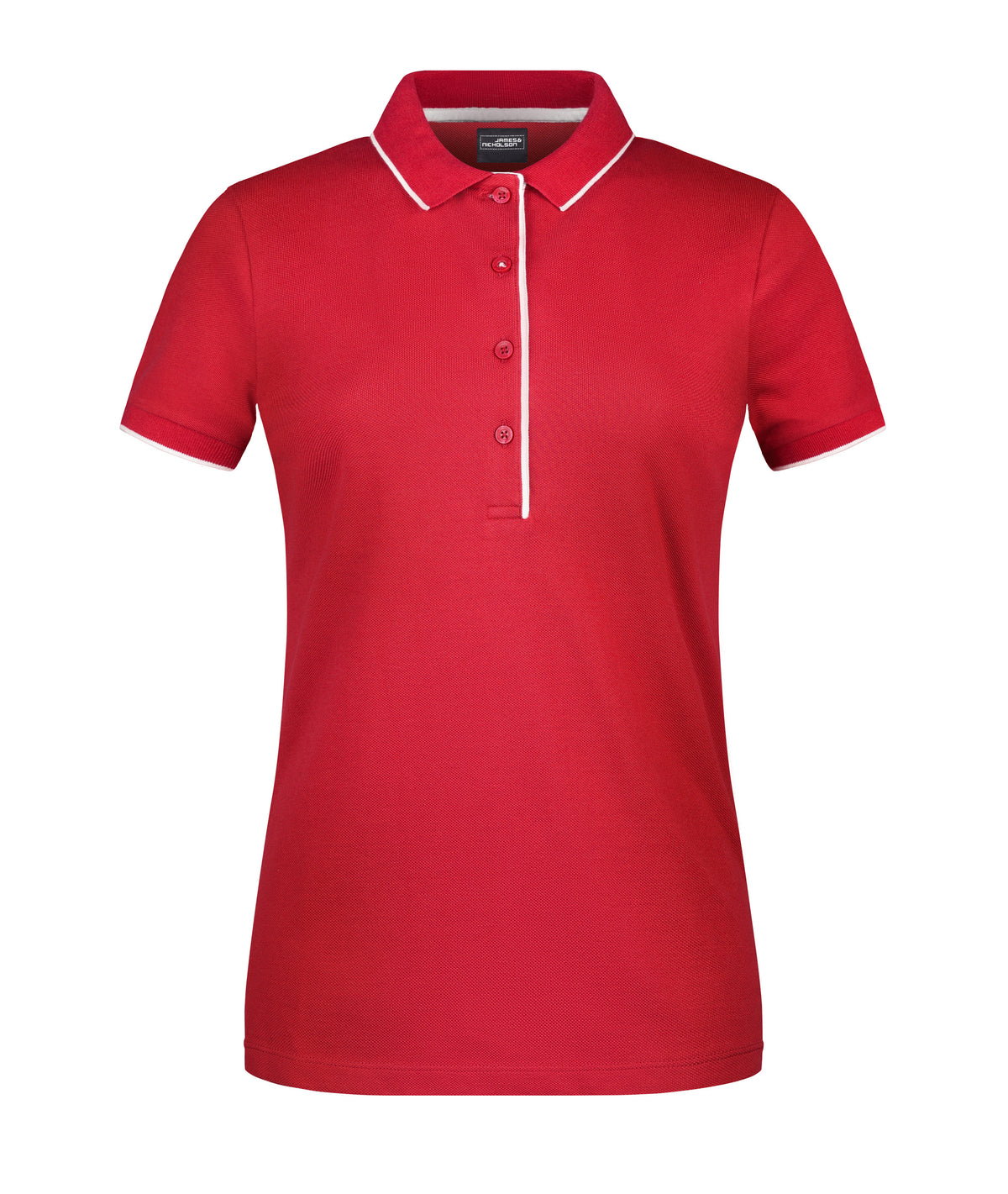 Ladies´ Polo Stribe - Red/White
