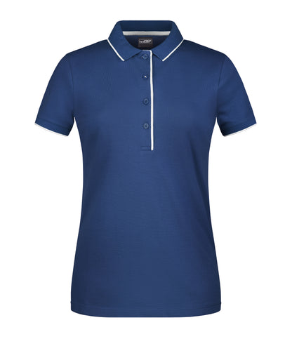 Ladies´ Polo Stribe - Navy/White